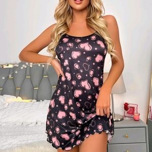 Heart Print Night Dress MEDIUM (6)